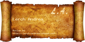 Lerch Andrea névjegykártya